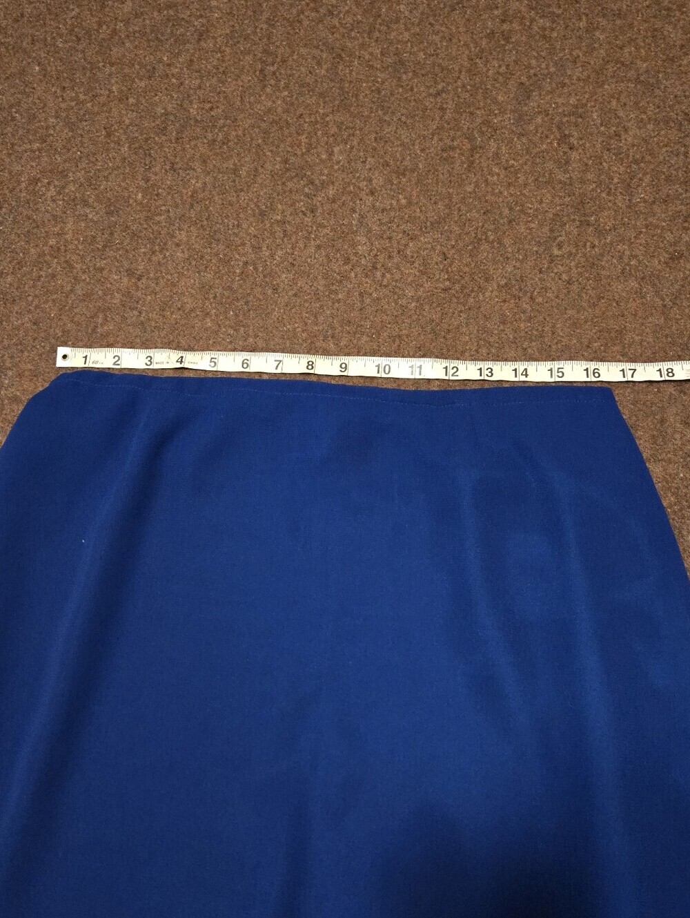 Royal Blue Skirt Missing Brand Tag Pleated Hem Size 16 Very Good Quality Lined - Picture 4 of 8